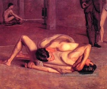  lutte Art - Les lutteurs réalisme Thomas Eakins